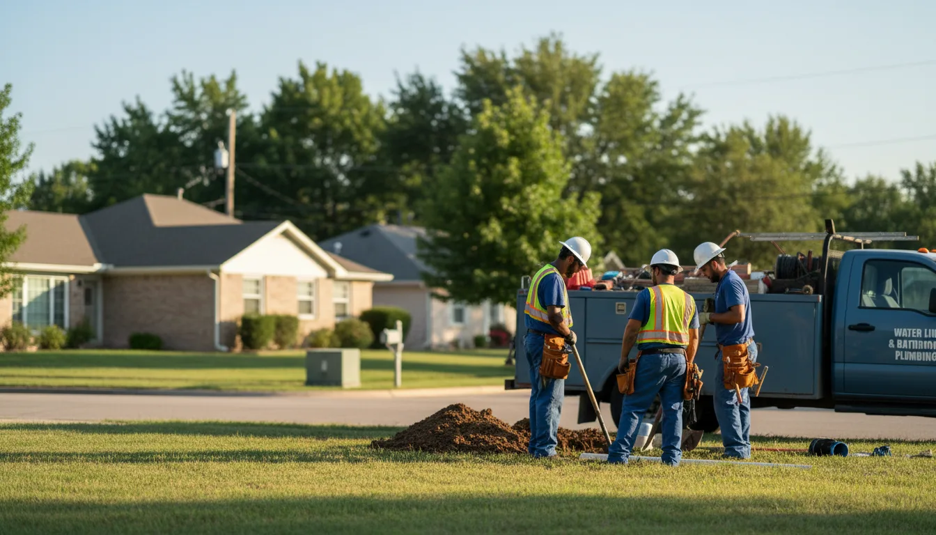 Residential water line and bathroom plumbing service in Corinth, MS